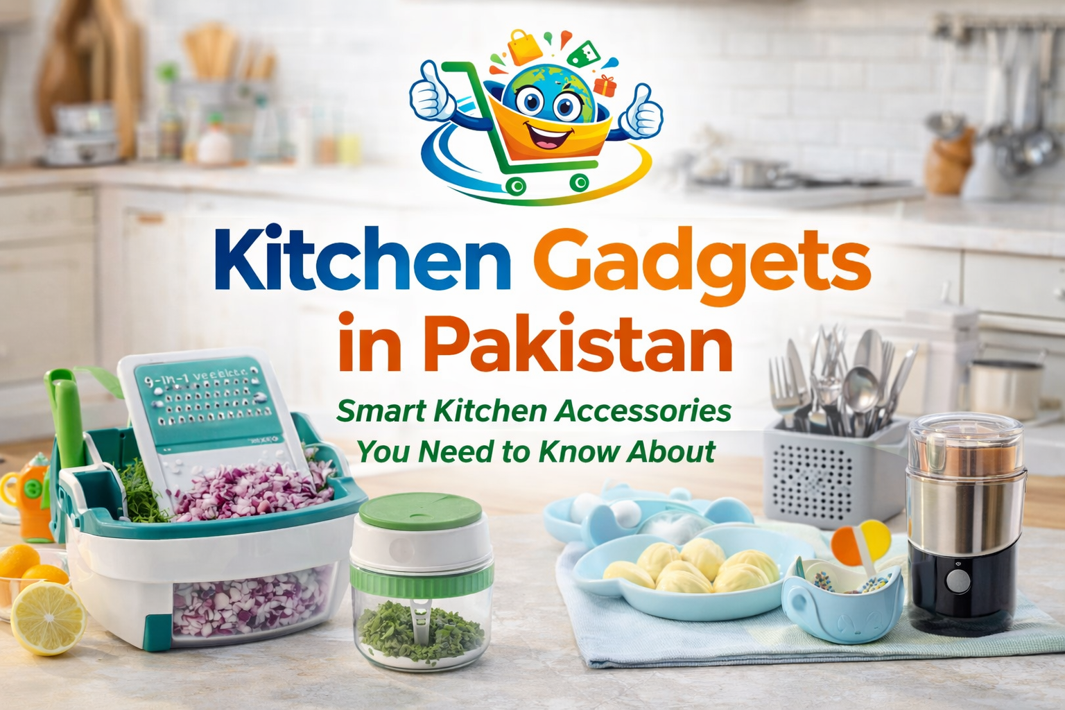 Best kitchen gadgets in Pakistan including vegetable chopper, electric grinder and smart kitchen accessories