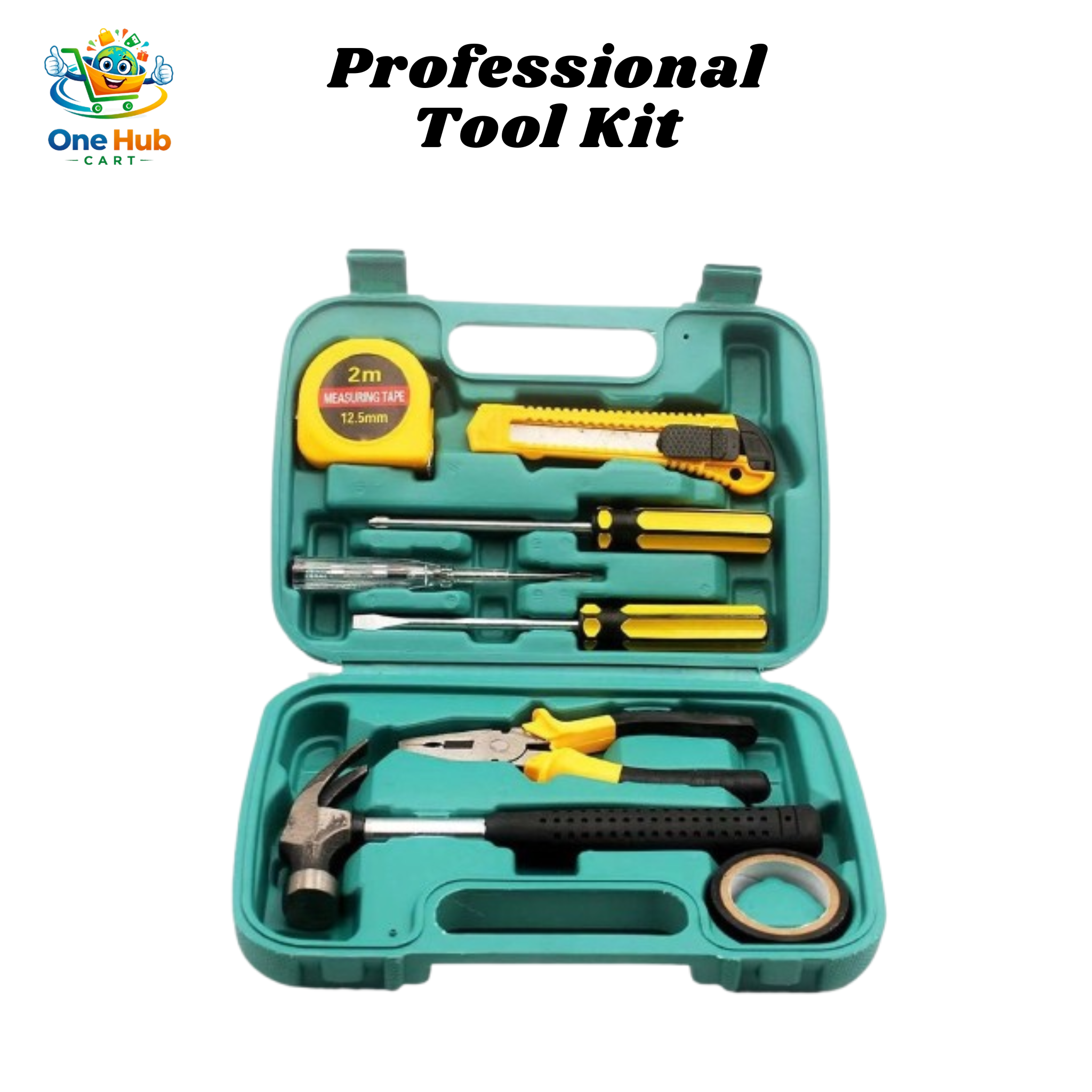 8pcs Professional Tool Kit set with essential hand tools for home repair and DIY work