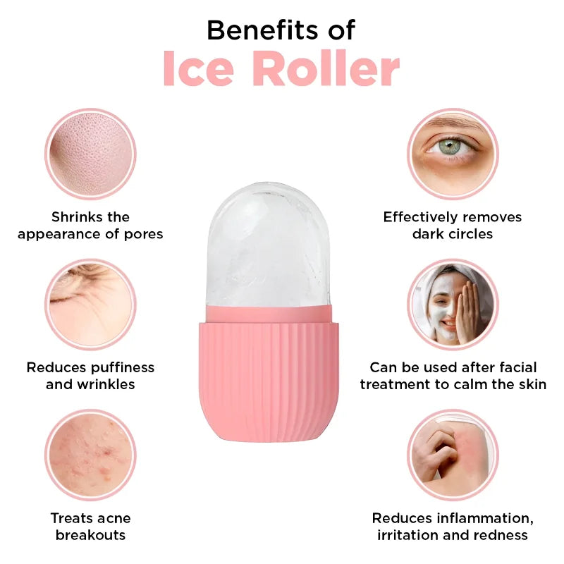 Reusable Ice Roller skincare tool for facial massage and cooling therapy
