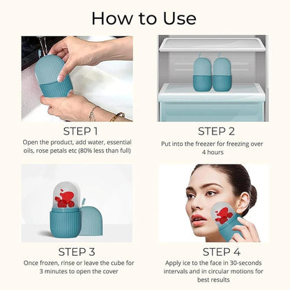 Cooling Ice Roller for face to reduce swelling, tighten pores, and refresh skin instantly